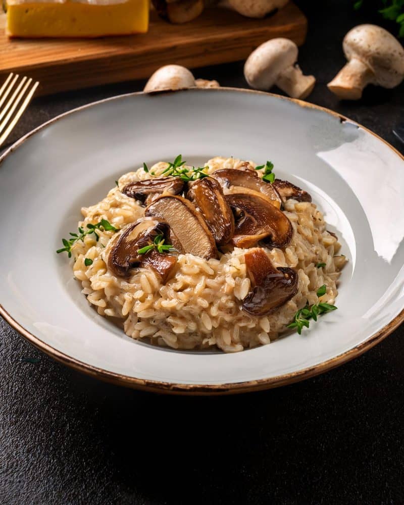 Recept Risotto ai Funghi Porcini (Risotto met Eekhoorntjesbrood)