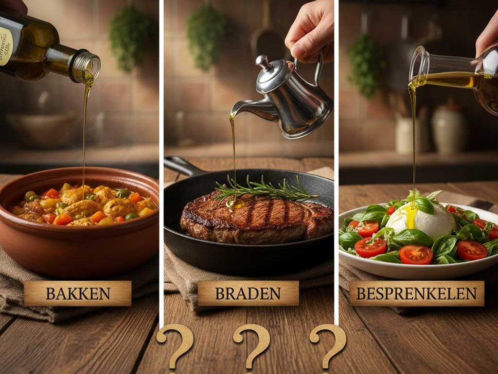 De Grote Olijfolie Vraag: Bakken, Braden of Besprenkelen?